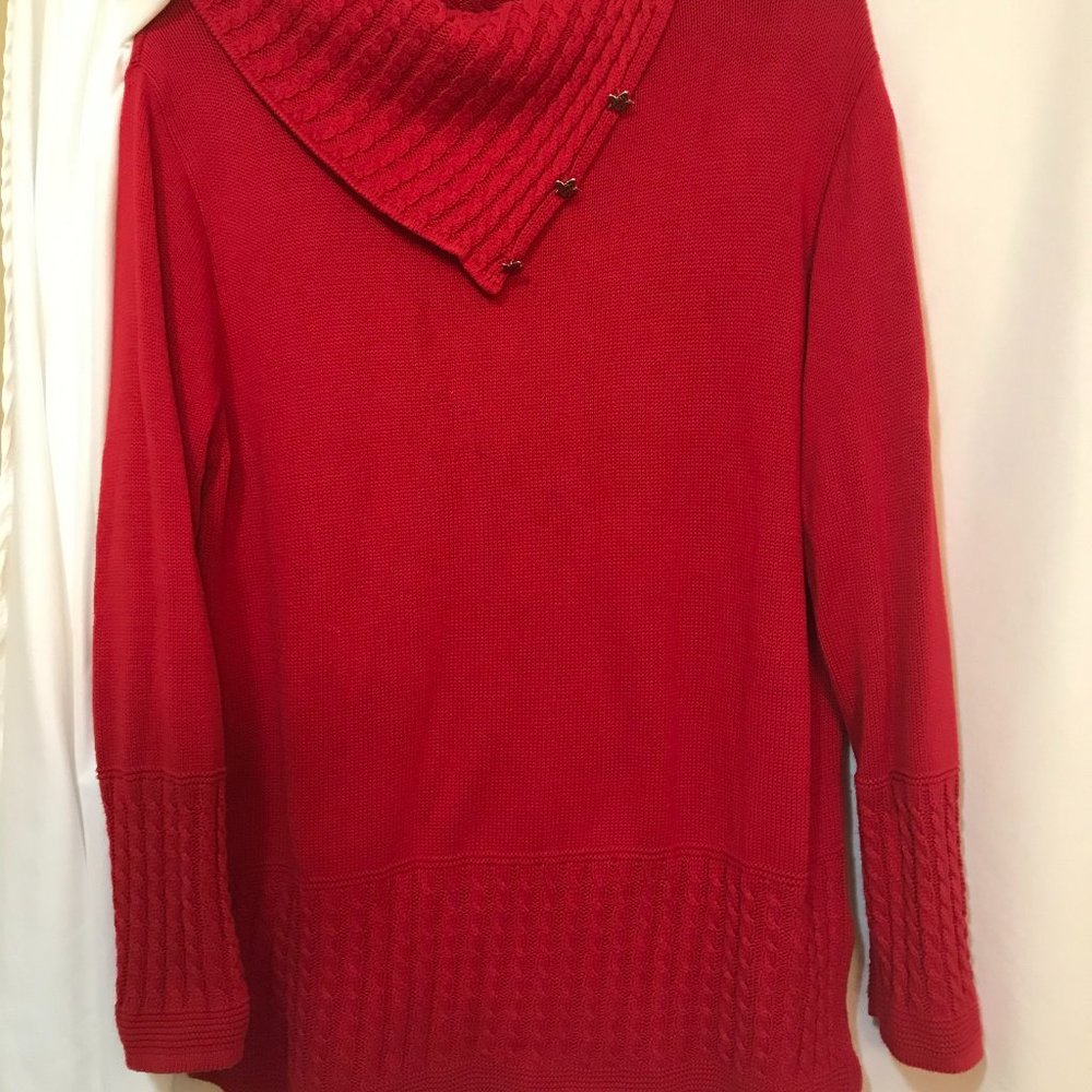 Classy Coldwater Creek red sweater tunic